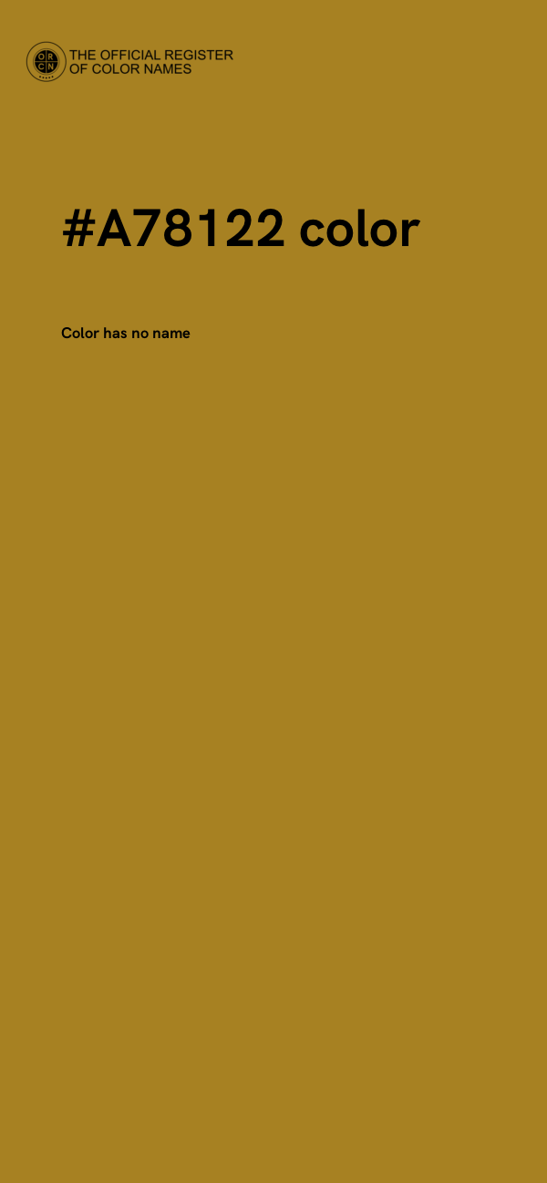 #A78122 color image