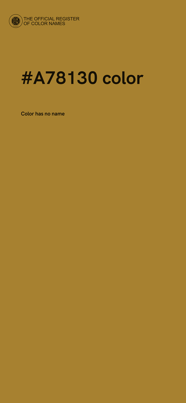 #A78130 color image