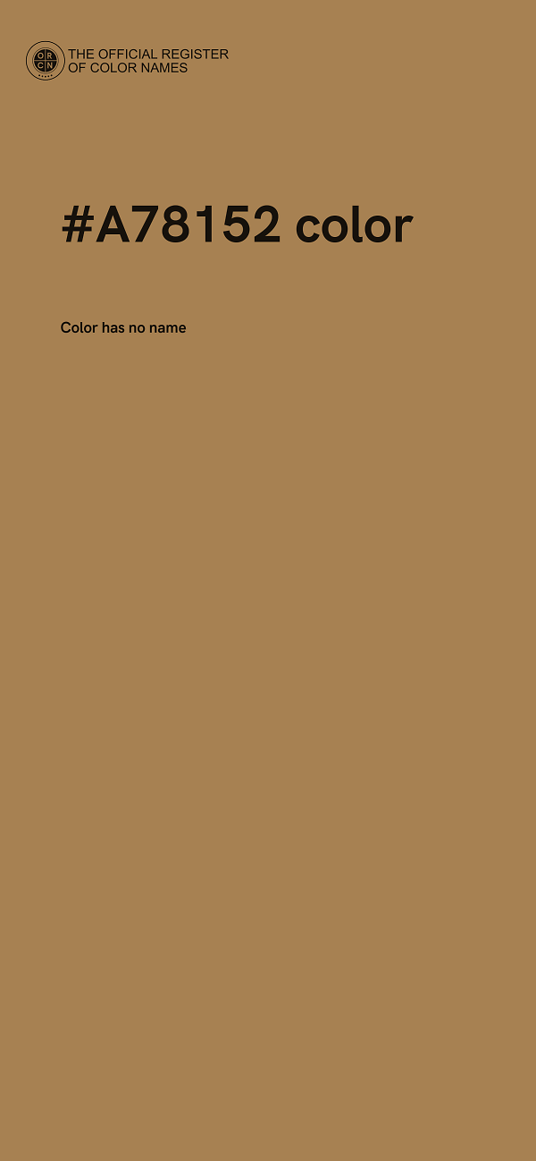 #A78152 color image