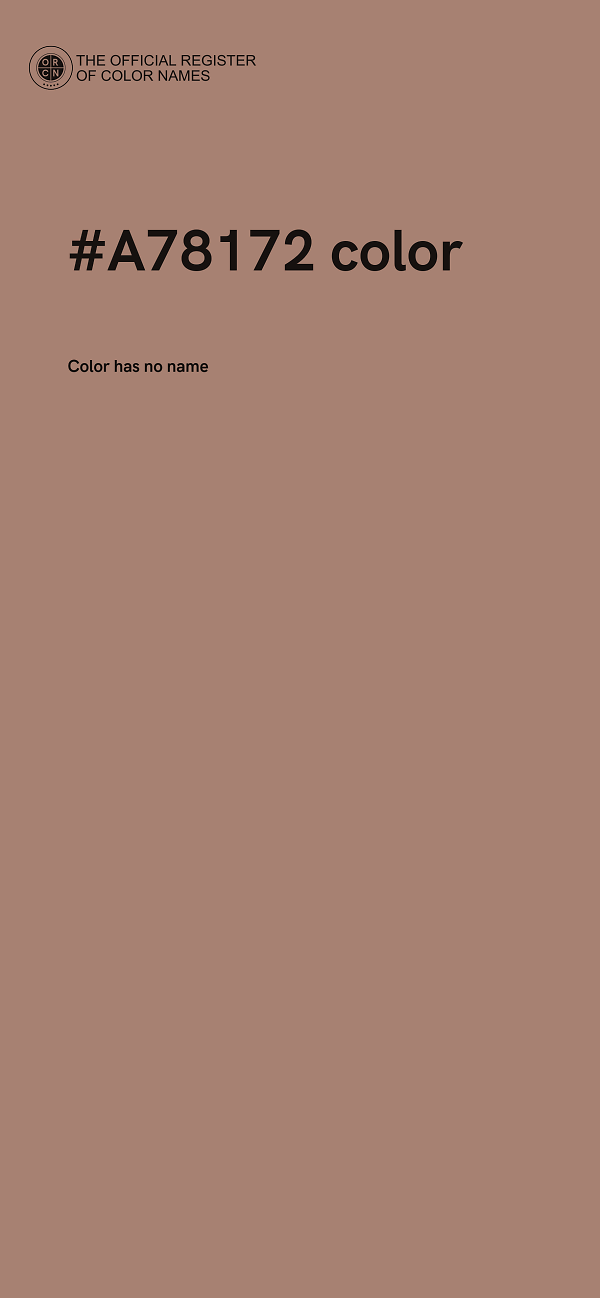 #A78172 color image