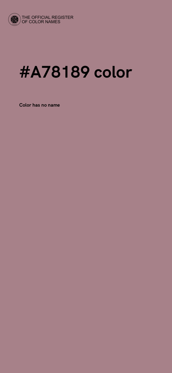 #A78189 color image