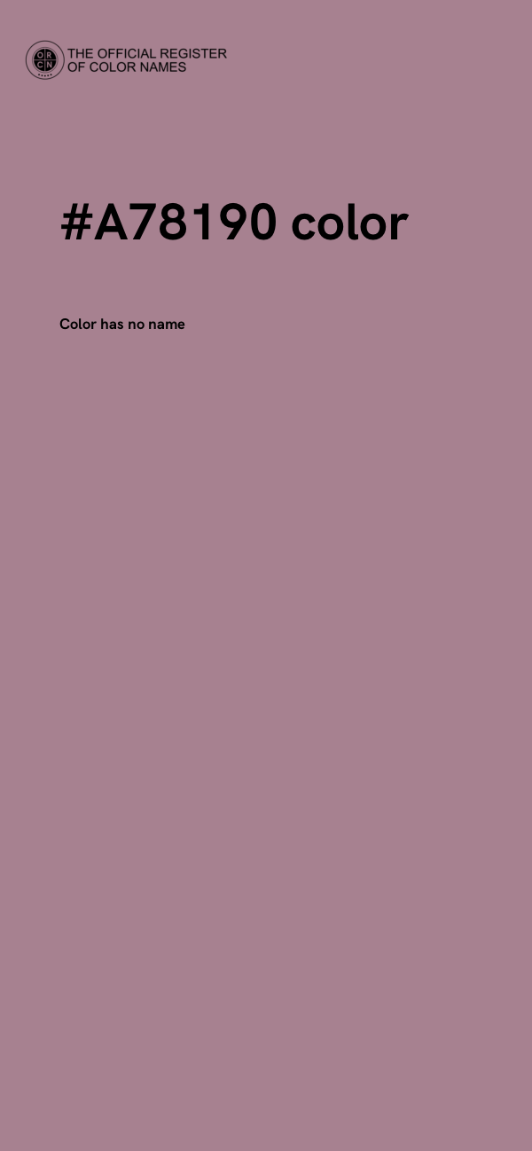 #A78190 color image