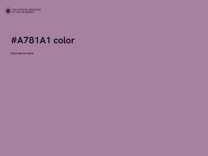 #A781A1 color image