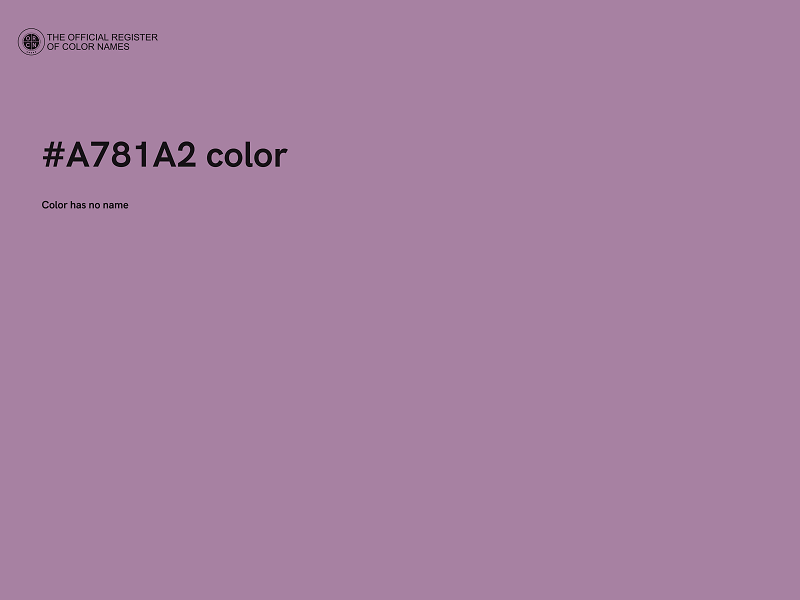 #A781A2 color image