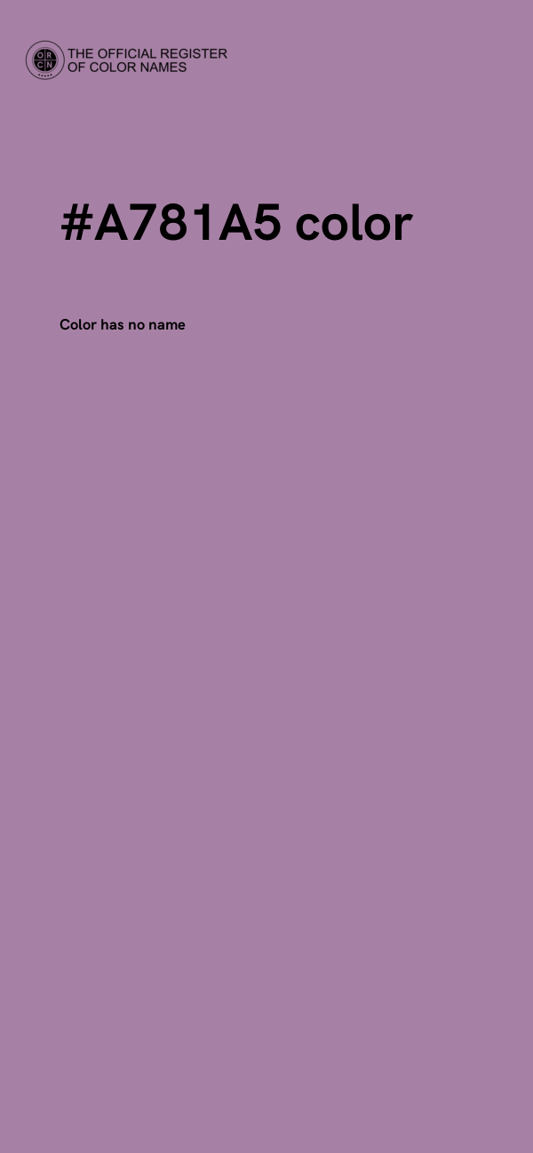 #A781A5 color image