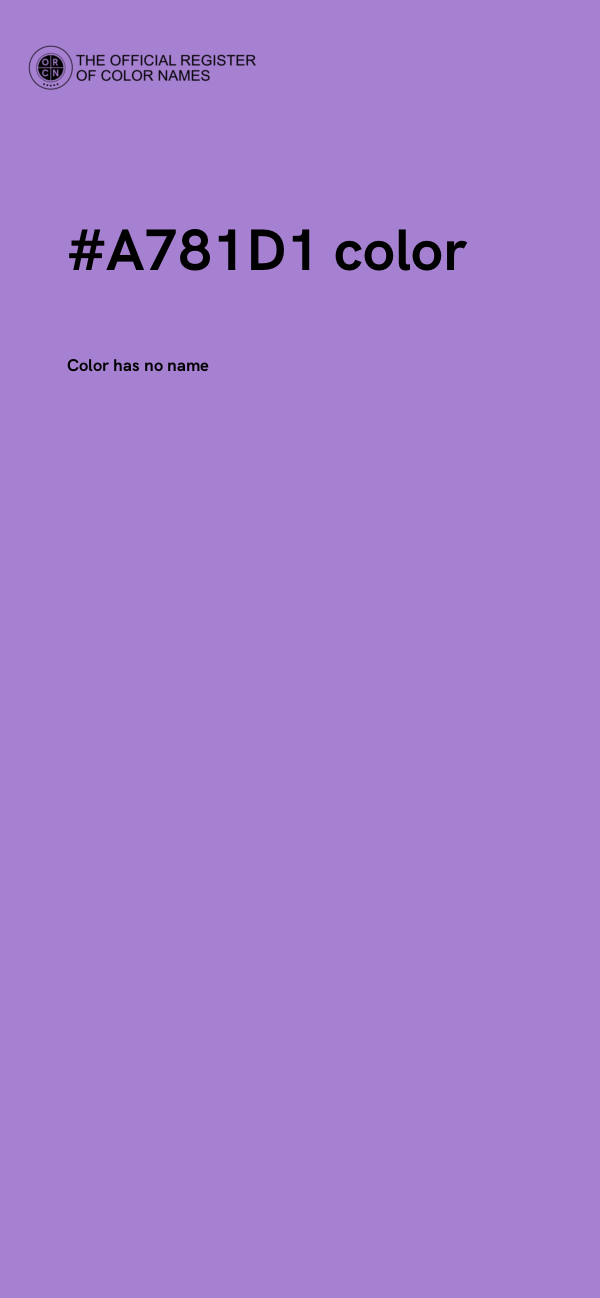 #A781D1 color image