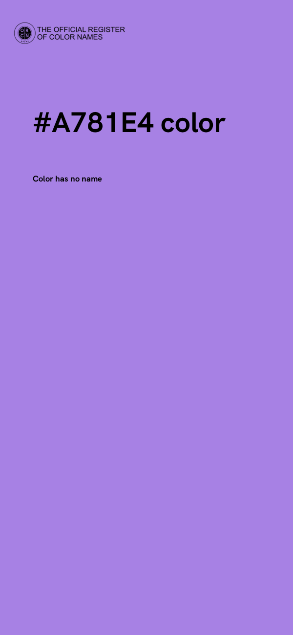 #A781E4 color image