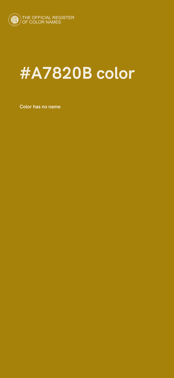 #A7820B color image