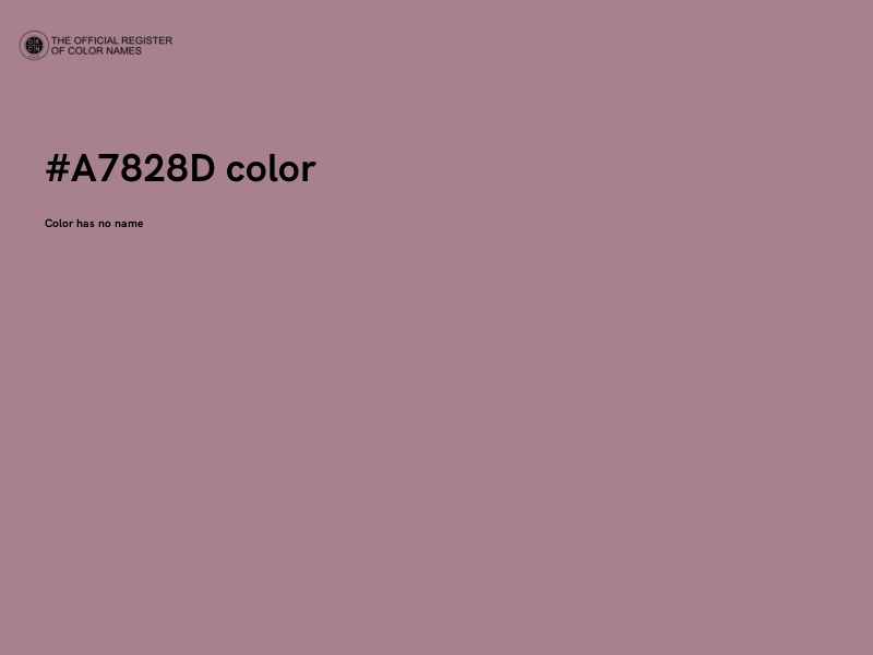 #A7828D color image