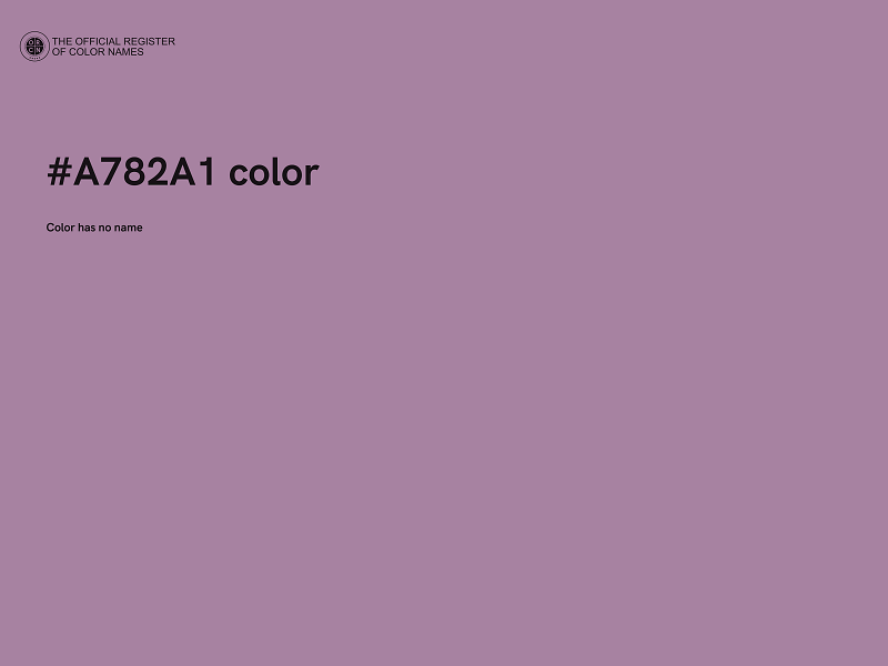 #A782A1 color image