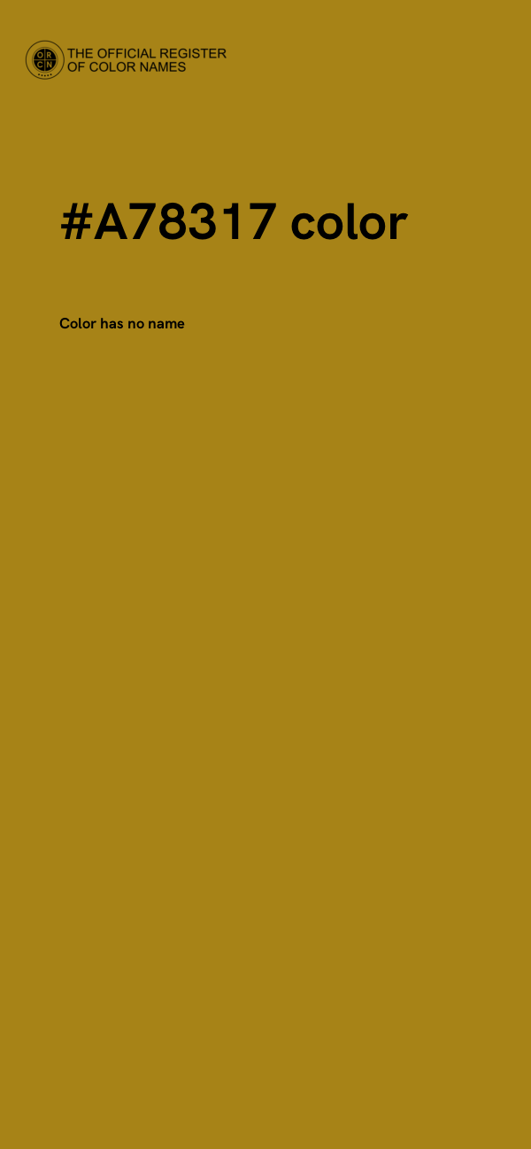 #A78317 color image