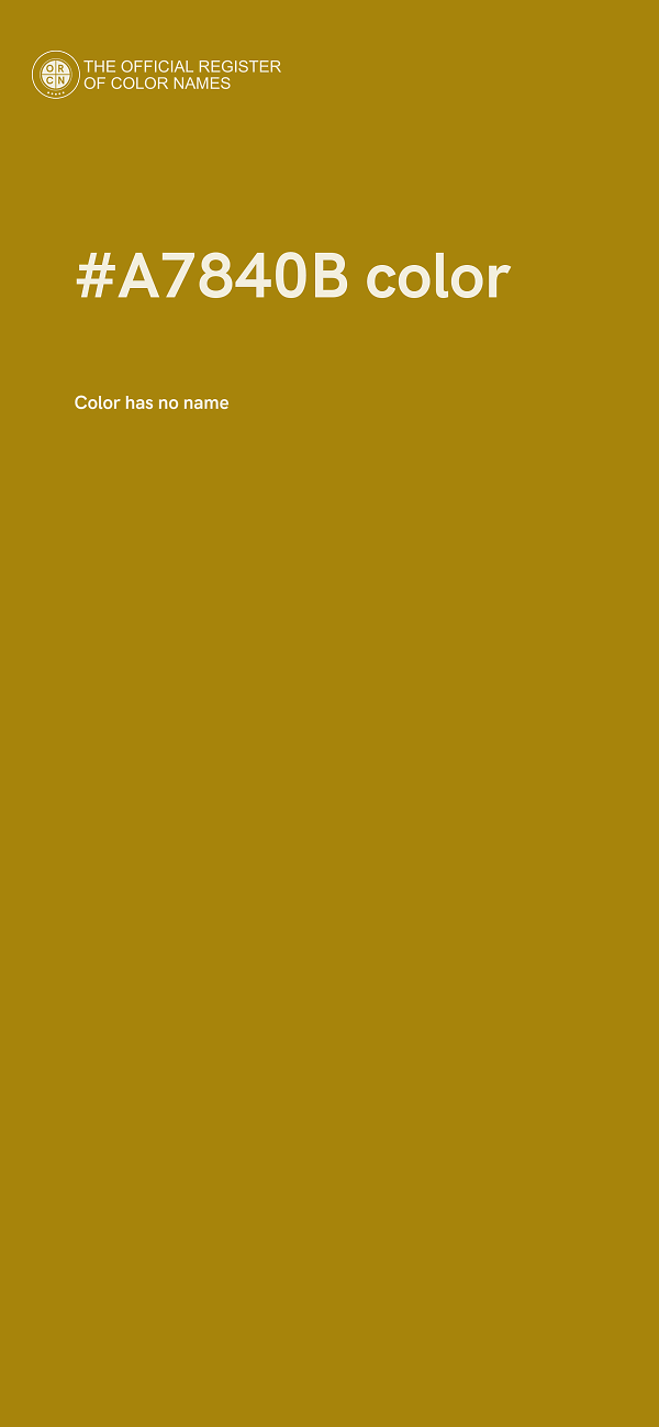 #A7840B color image