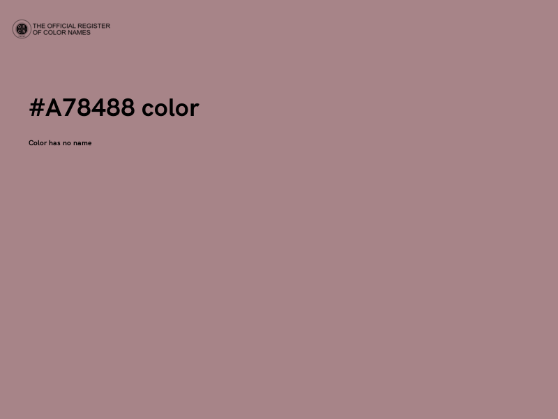 #A78488 color image