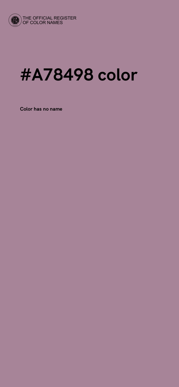 #A78498 color image