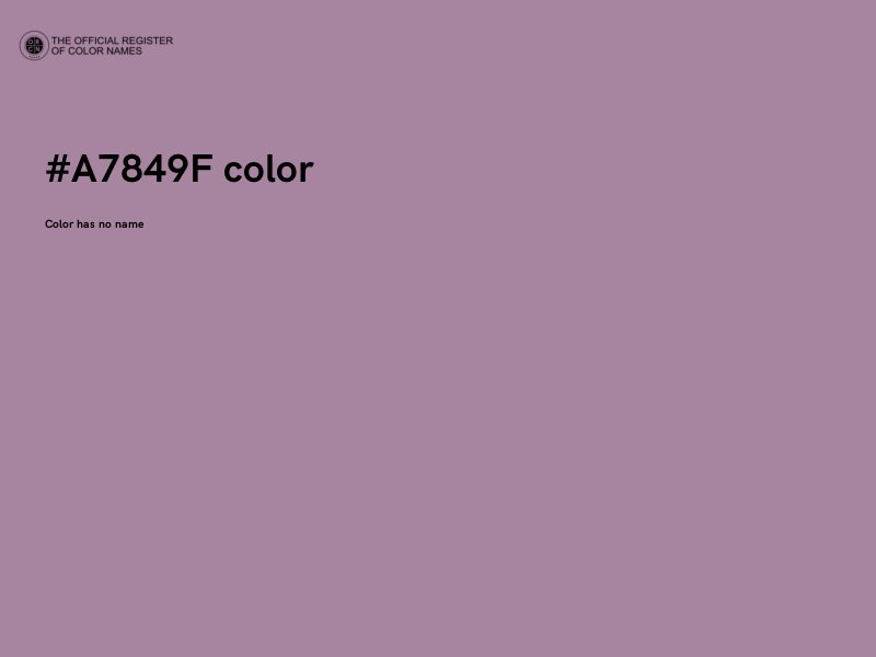 #A7849F color image