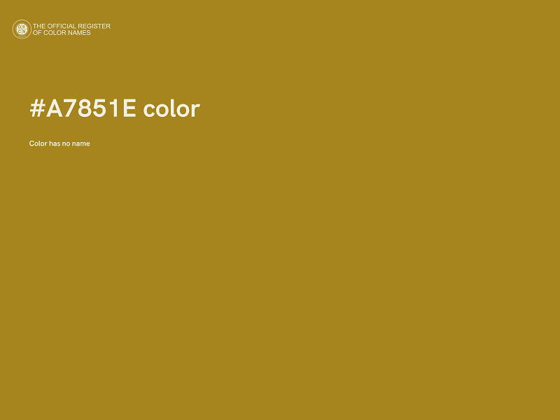 #A7851E color image