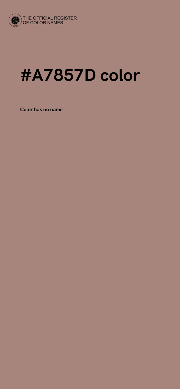 #A7857D color image