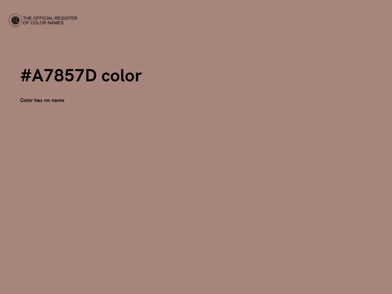 #A7857D color image