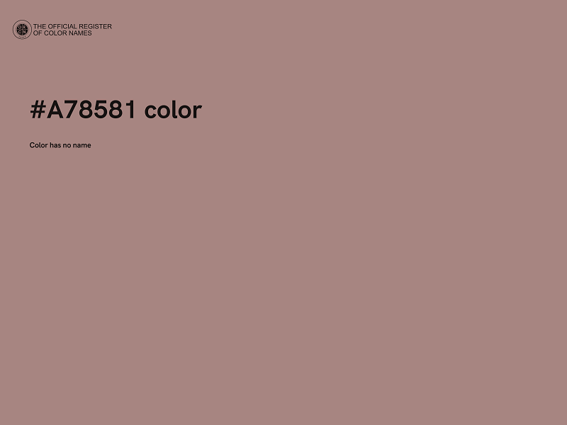 #A78581 color image