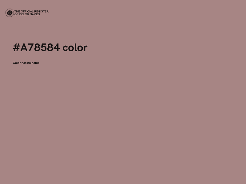 #A78584 color image