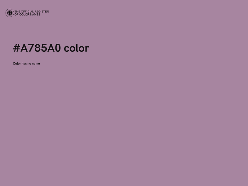 #A785A0 color image