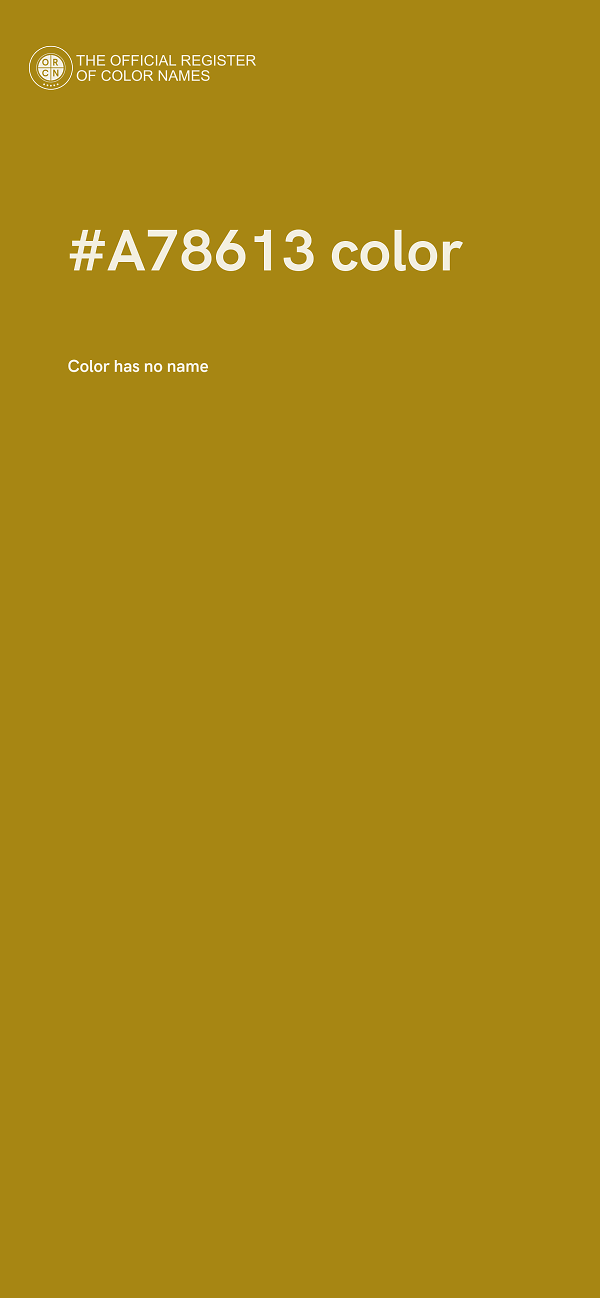 #A78613 color image