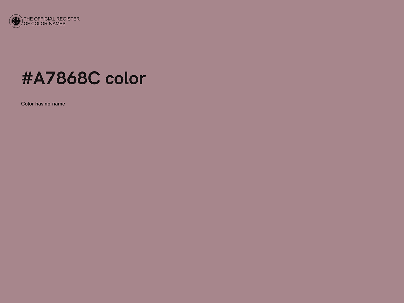 #A7868C color image