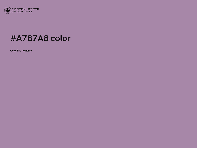 #A787A8 color image