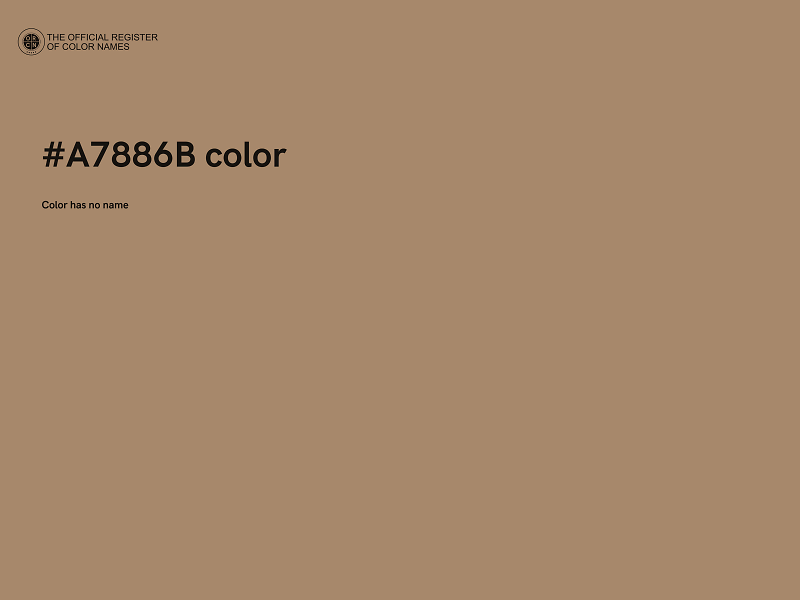 #A7886B color image