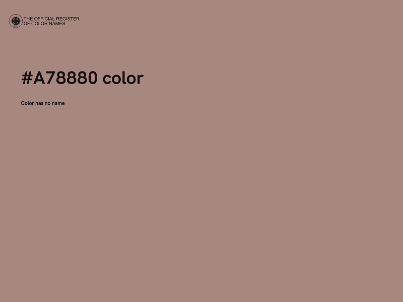 #A78880 color image