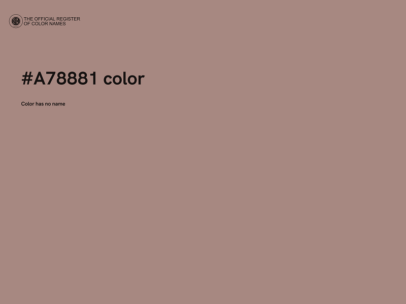 #A78881 color image