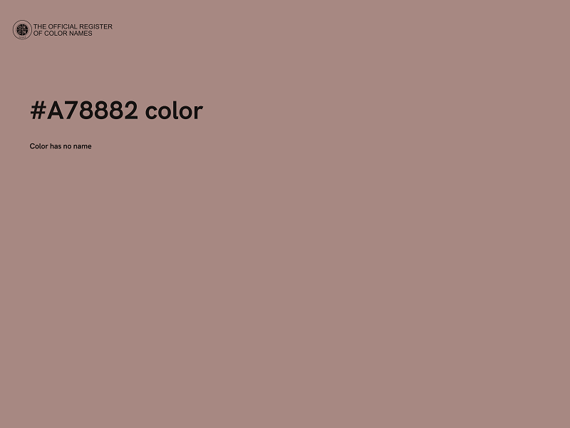 #A78882 color image