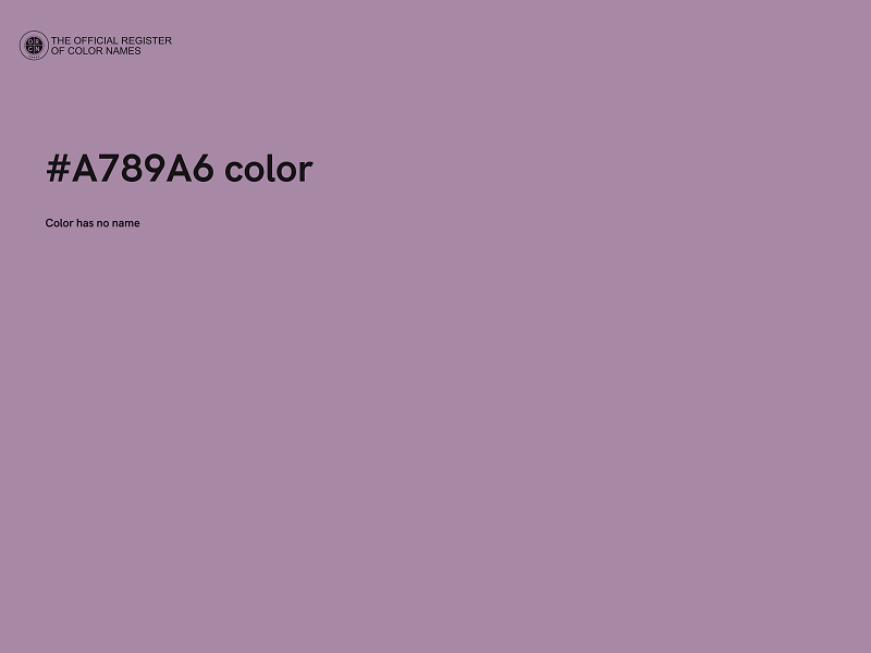 #A789A6 color image