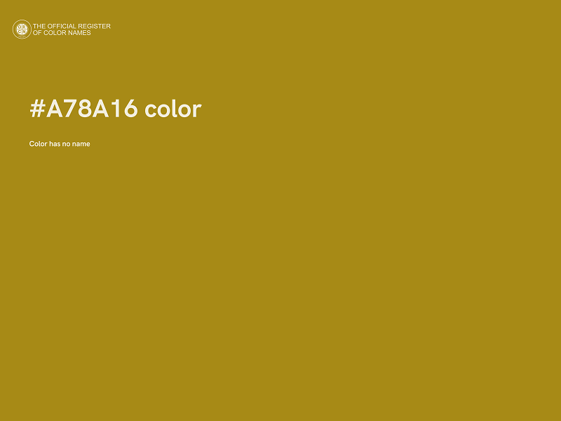 #A78A16 color image