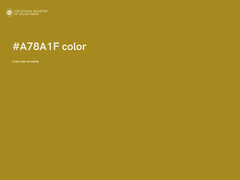 #A78A1F color image