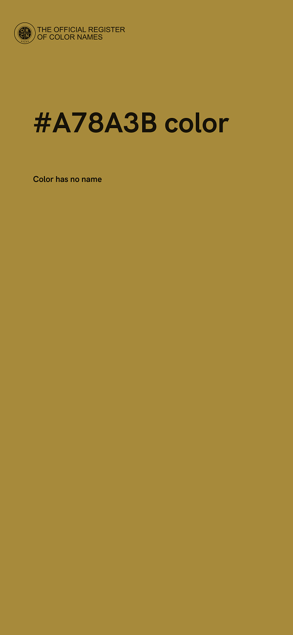 #A78A3B color image