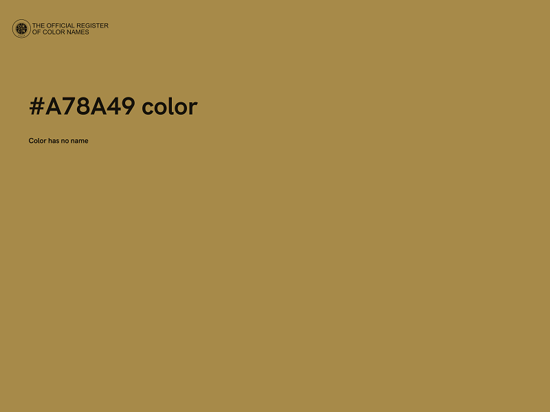 #A78A49 color image