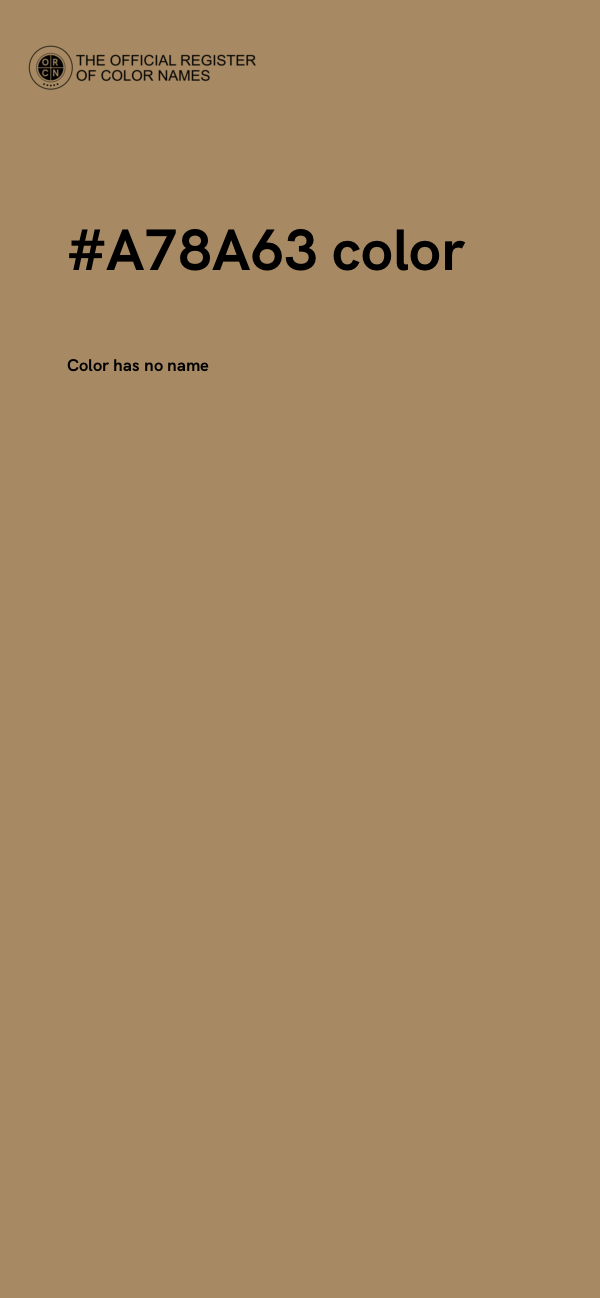 #A78A63 color image