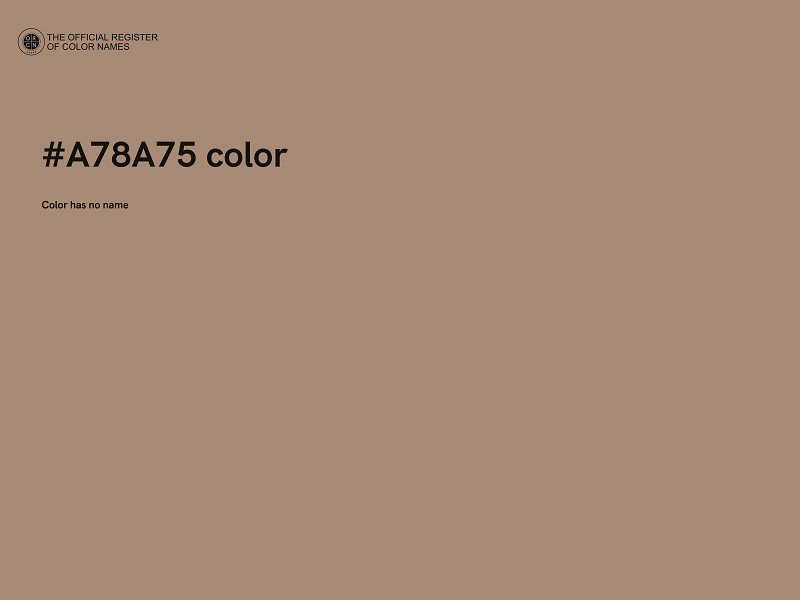 #A78A75 color image