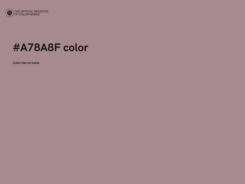 #A78A8F color image