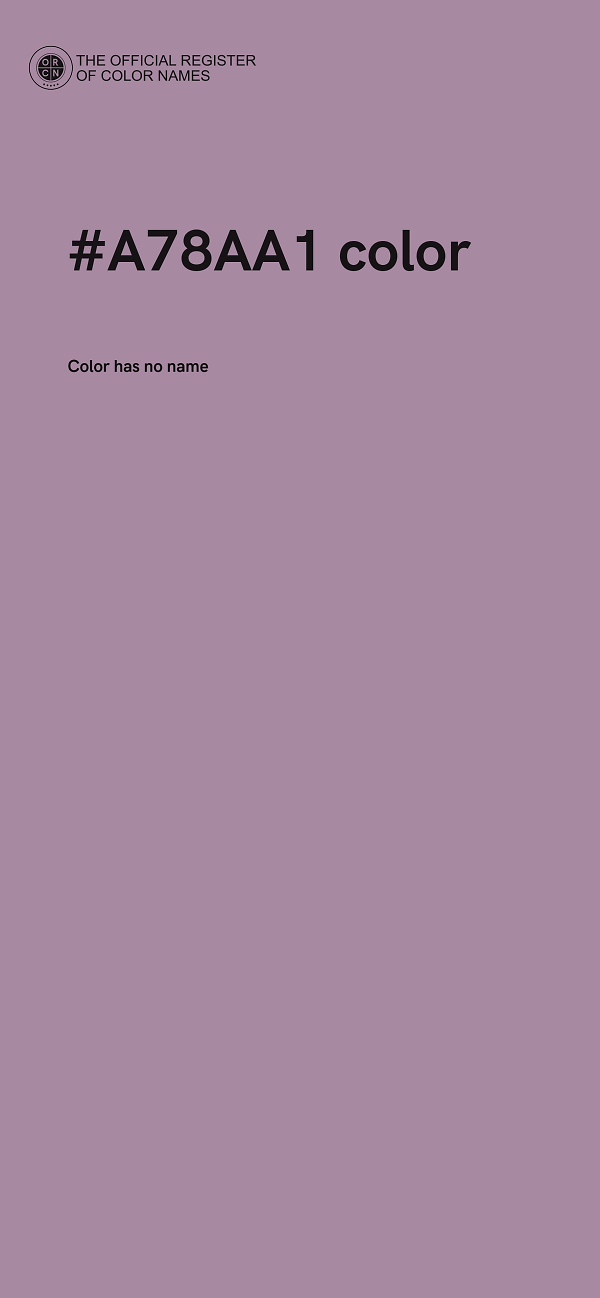 #A78AA1 color image