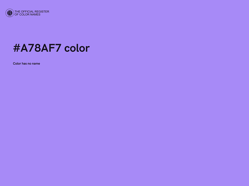 #A78AF7 color image