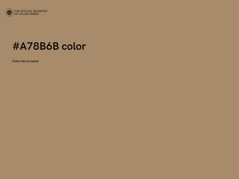 #A78B6B color image