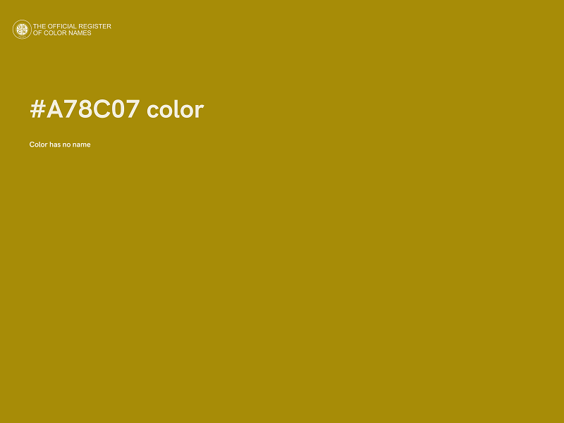 #A78C07 color image