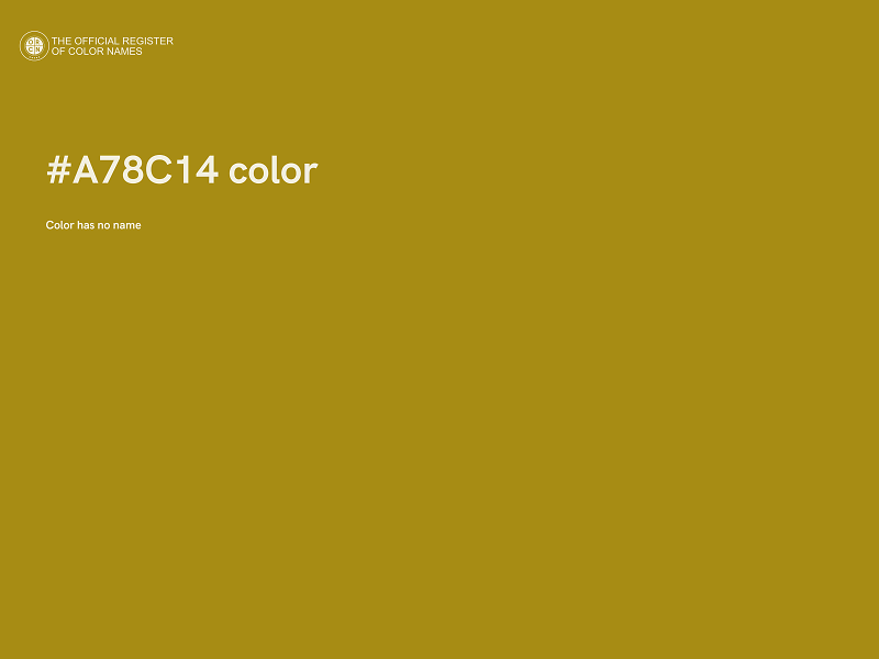 #A78C14 color image