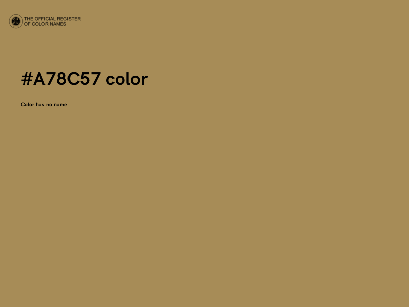 #A78C57 color image