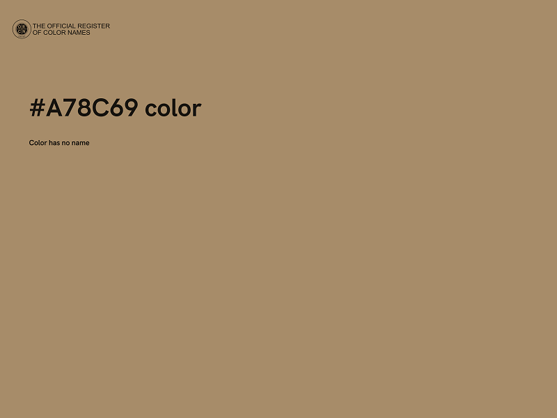 #A78C69 color image