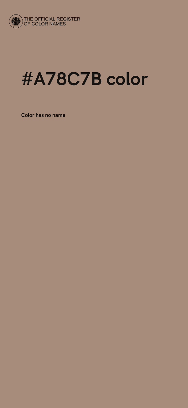 #A78C7B color image