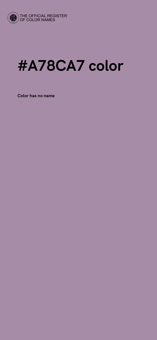 #A78CA7 color image