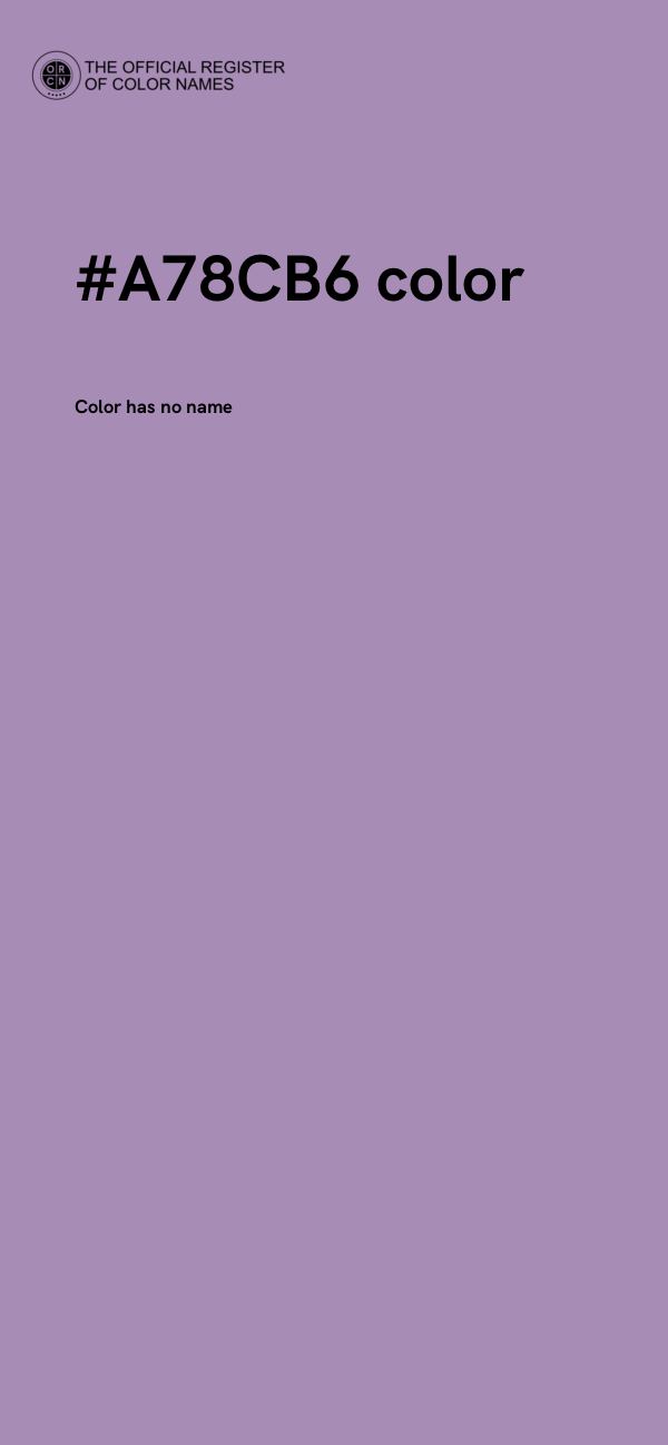 #A78CB6 color image